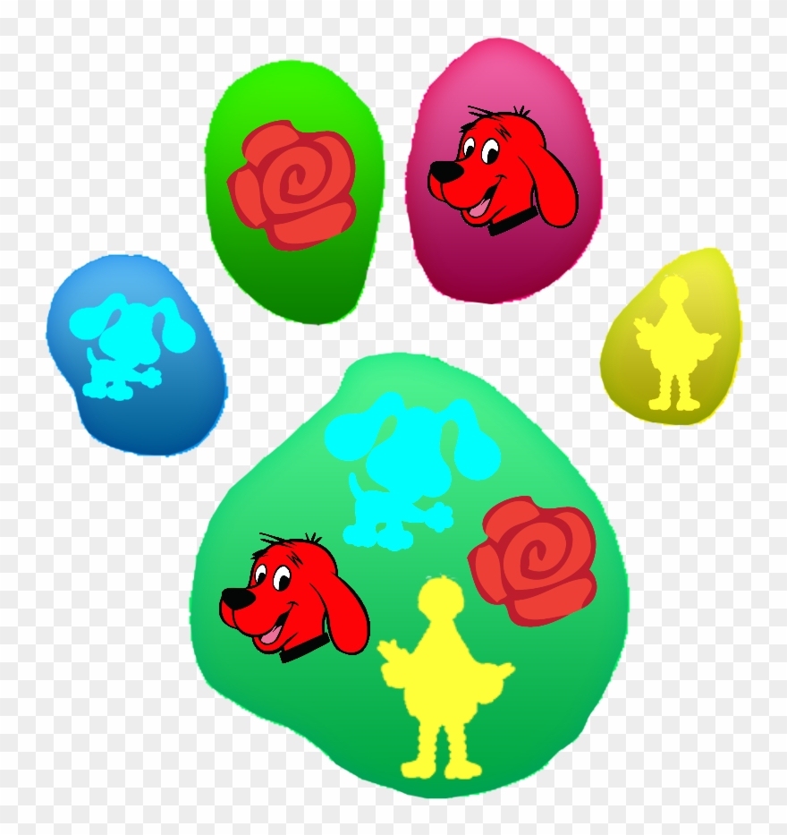 Big-dinodogs Paw Print Blues Clues, Dog Paws, Pikachu, - Blue's Clues Clipart
