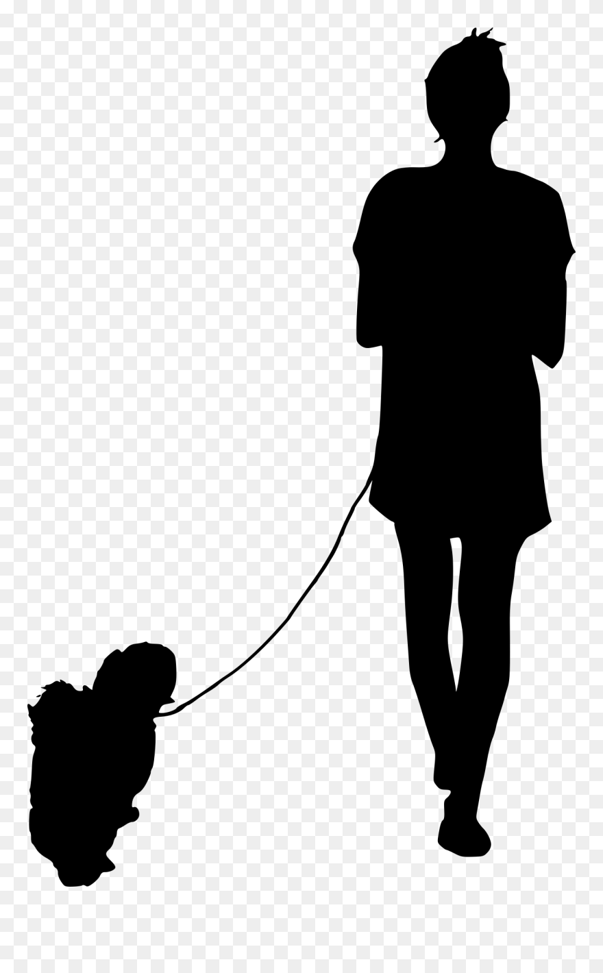 Dog Png Free - Person Walking Dog Silhouette Clipart