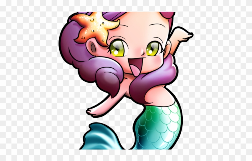 Jelly Beans Clipart Chibi - Chibi Mermaid Png Transparent Png