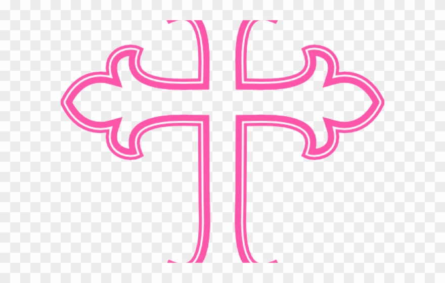 Pink Cross Cliparts - Clip Art White Cross - Png Download