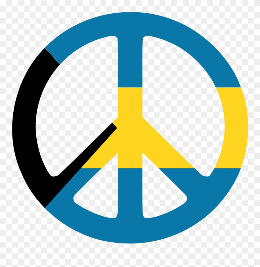 Bahamas Peace Symbol Flag 3 Suparedonkulous Flagartist - Bahamas Symbol Clipart