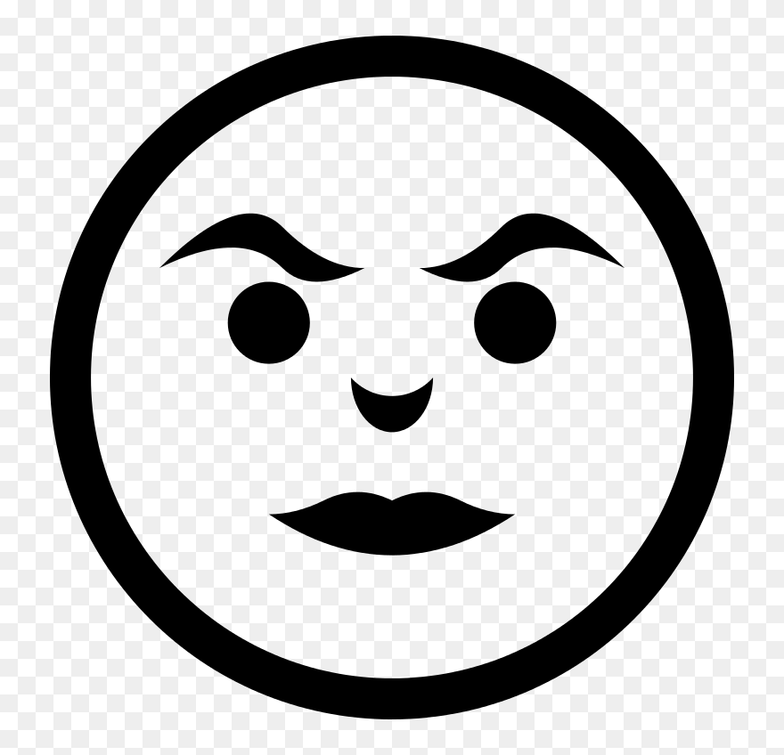 240 × 240 Pixels - Black And White Emoji Calm Clipart