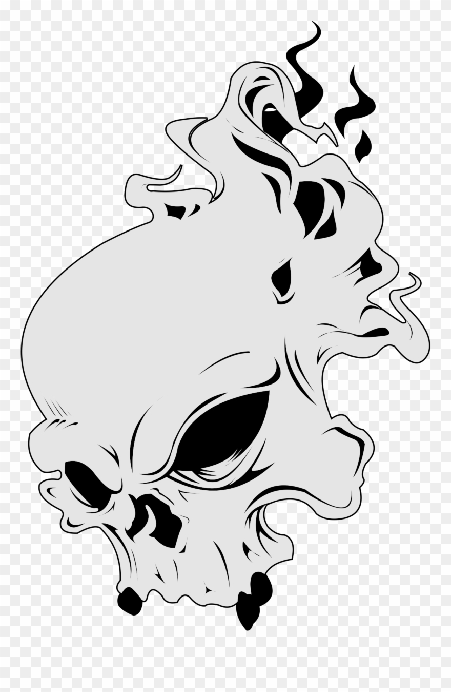 Harley Davidson Paint Stencils Clipart Free Download - Calaveras Aerografia Plantillas - Png Download