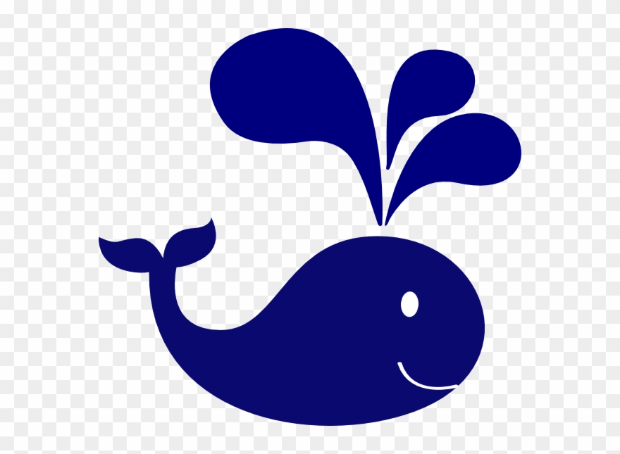 Navy Blue Whale Clipart - Png Download