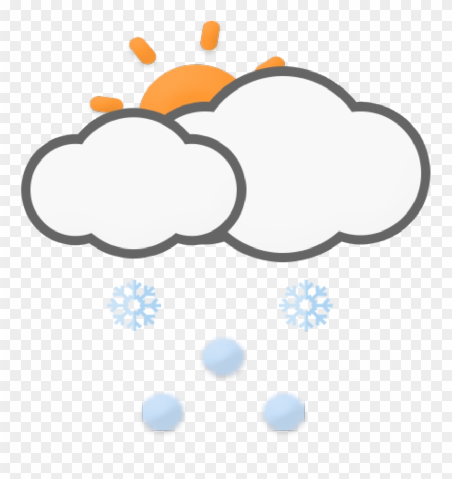 Partly Sunny W/ Flurries - Weather Forecasting Clipart