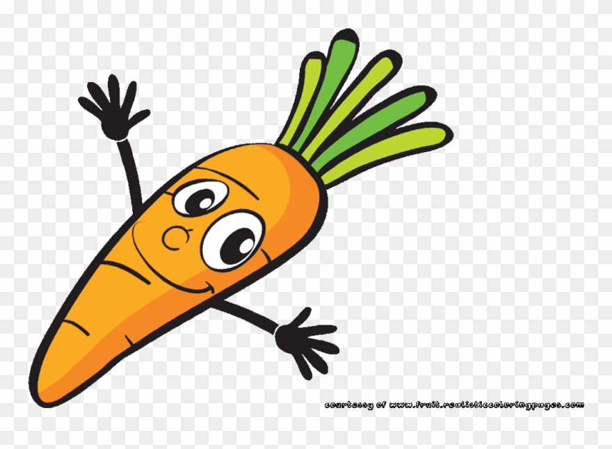 Carrot Clipart Fruits And Vegetable - Carrot Clipart Cartoon - Png Download