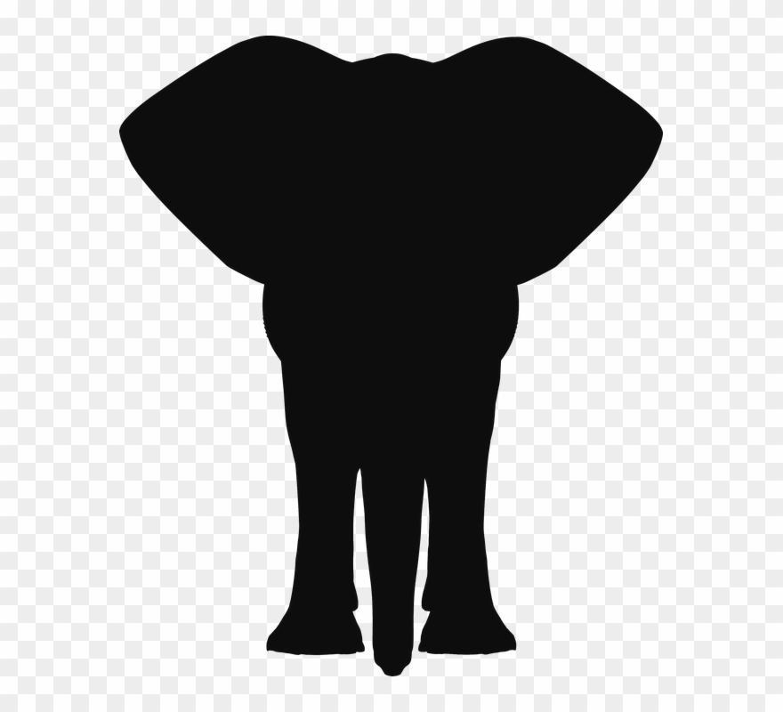 Silhouette Of An Elephant Clipart
