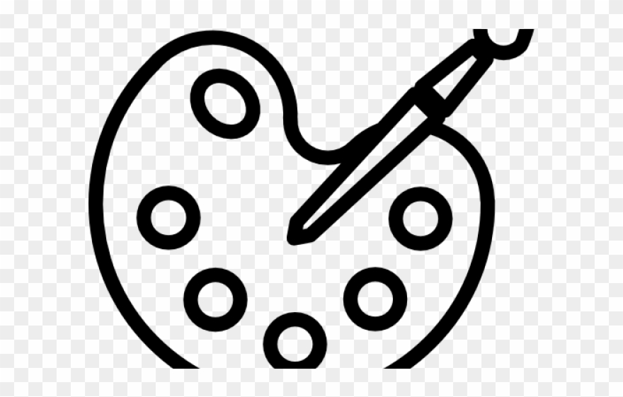 Paint Brush Clipart Paint Board - Dibujo Paleta De Pintor - Png Download