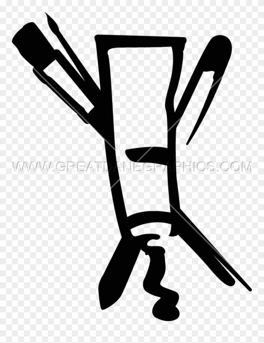 Paint Brush Clipart Paint Tube - Chair - Png Download