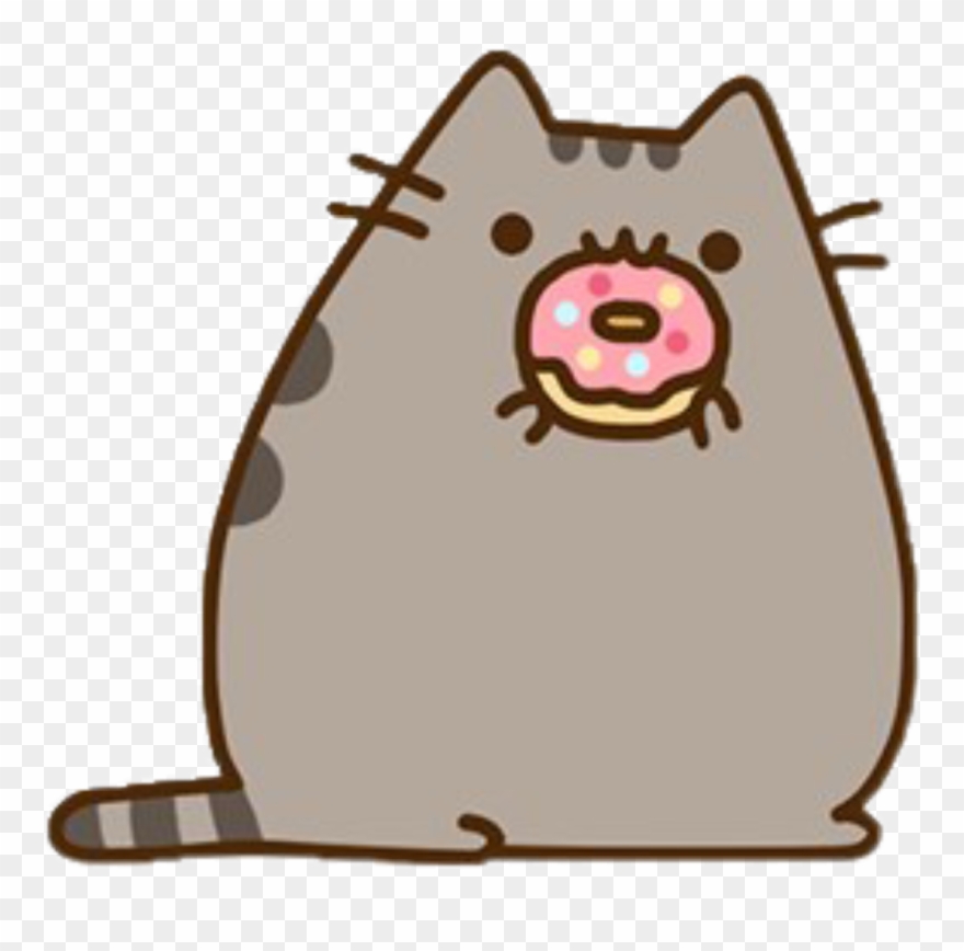 Pusheen Vector Donut - Pusheen Eating Donut Clipart