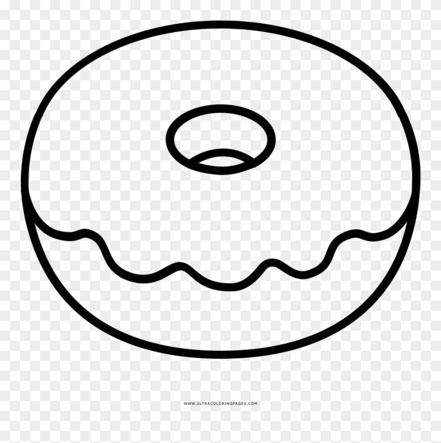 Donut Coloring Pages Doughnut Page Ultra - Donut Coloring Page Png Clipart