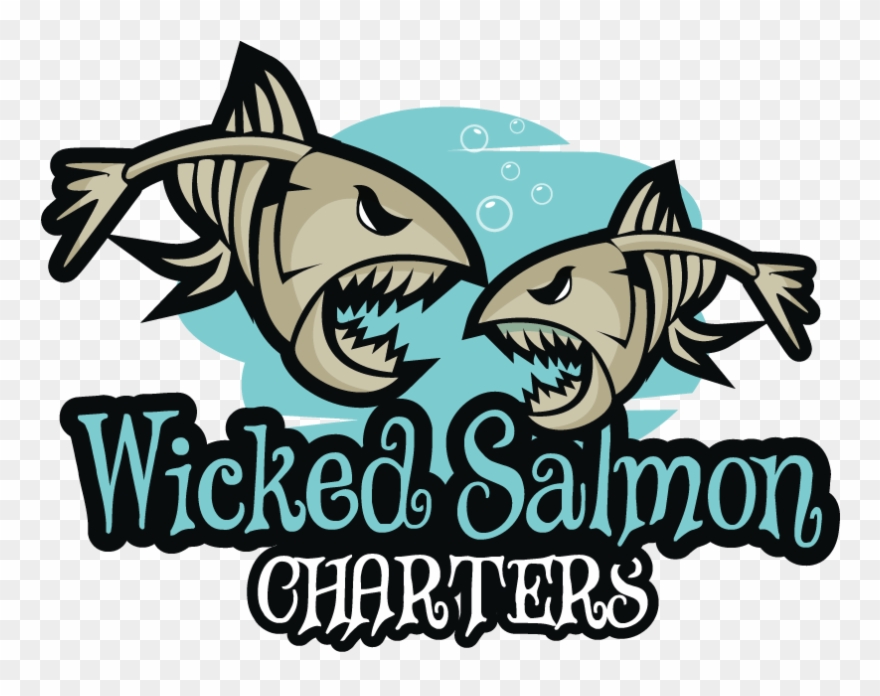 Vancouver Salmon Charters - Wicked Salmon Logo Clipart