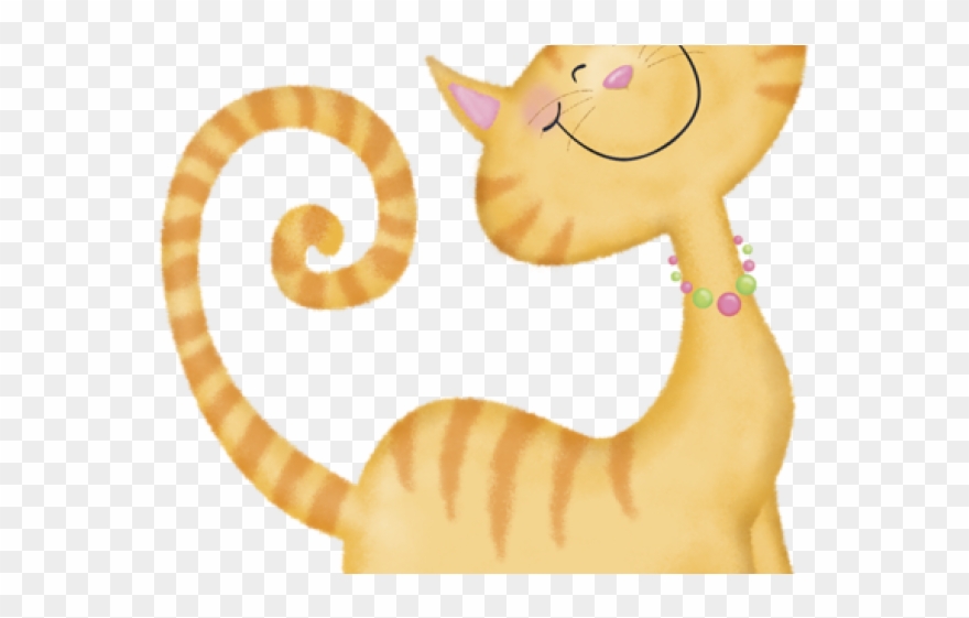 Orange Cat Clipart - Gato Dibujo Infantil - Png Download