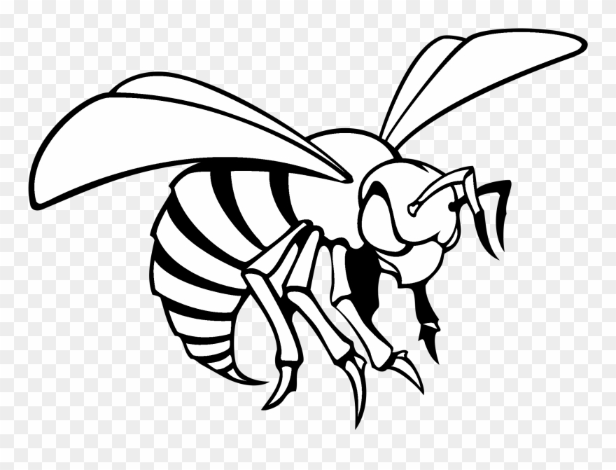 Alabama State Hornets Logo Black And White - Alabama State University Hornet Clipart