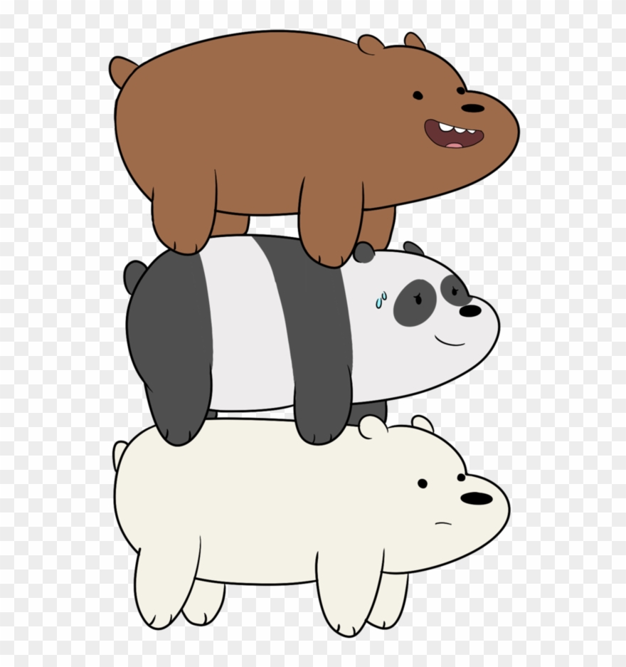 Bear Stack - We Bare Bears T Shirt Design Clipart
