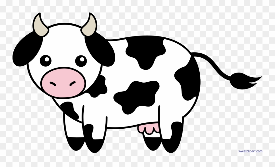 Free Stock Cow Print Clipart - Cow Clipart - Png Download