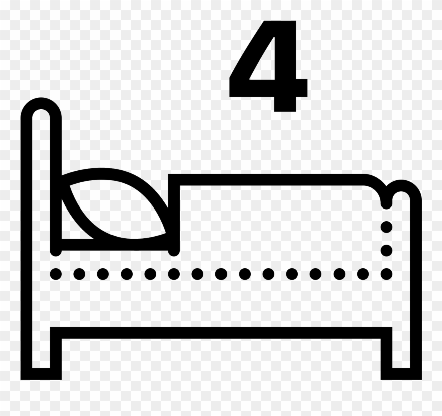 Four Beds Icon - Icon Clipart