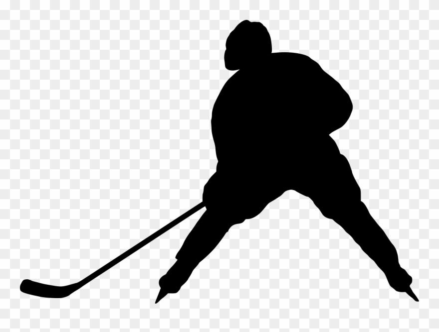 Field Hockey Player Silhouette - Hockey Player Silhouette Png Clipart