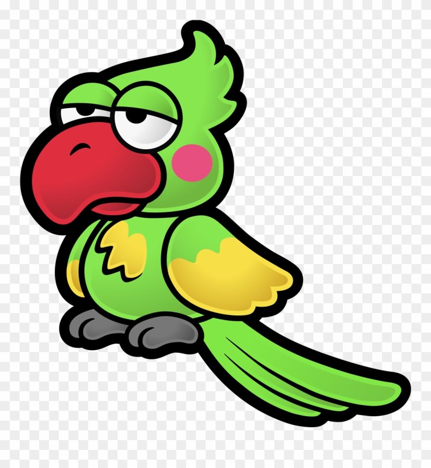 Door Clipart 2 Door - Paper Mario The Thousand Year Door Parrot - Png Download