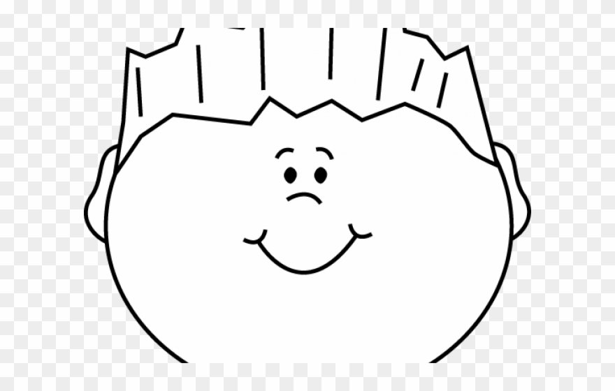 Angry Face Colouring Page Clipart