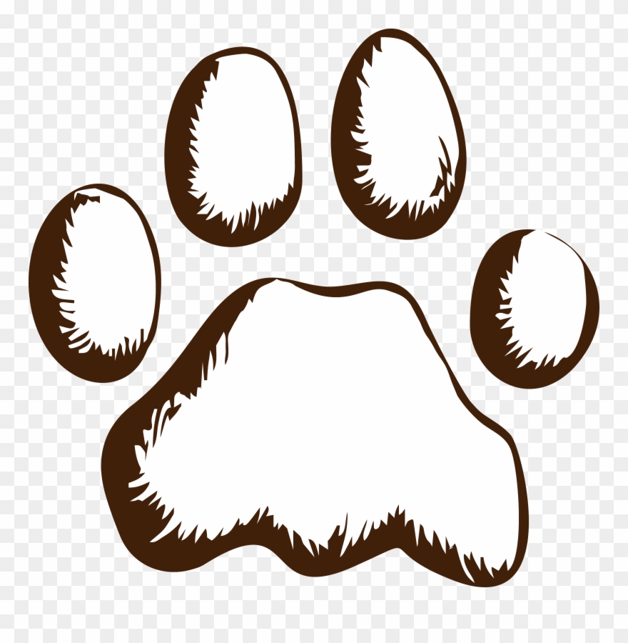 Clipart Black And White Download Dog Cartoon Claw Painted - Manito De Gato Dibujo - Png Download
