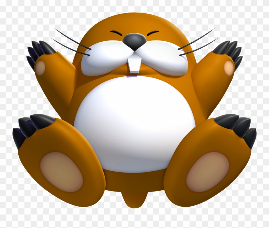 Monty Moles Hide Inside Of The Ground, And Jump Out - Super Mario Party Monty Mole Clipart