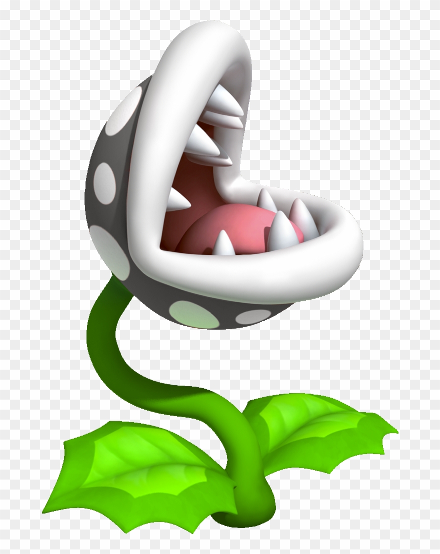 Inky Piranha Plants Are Black Piranha Plants - Super Mario Venus Fly Trap Clipart