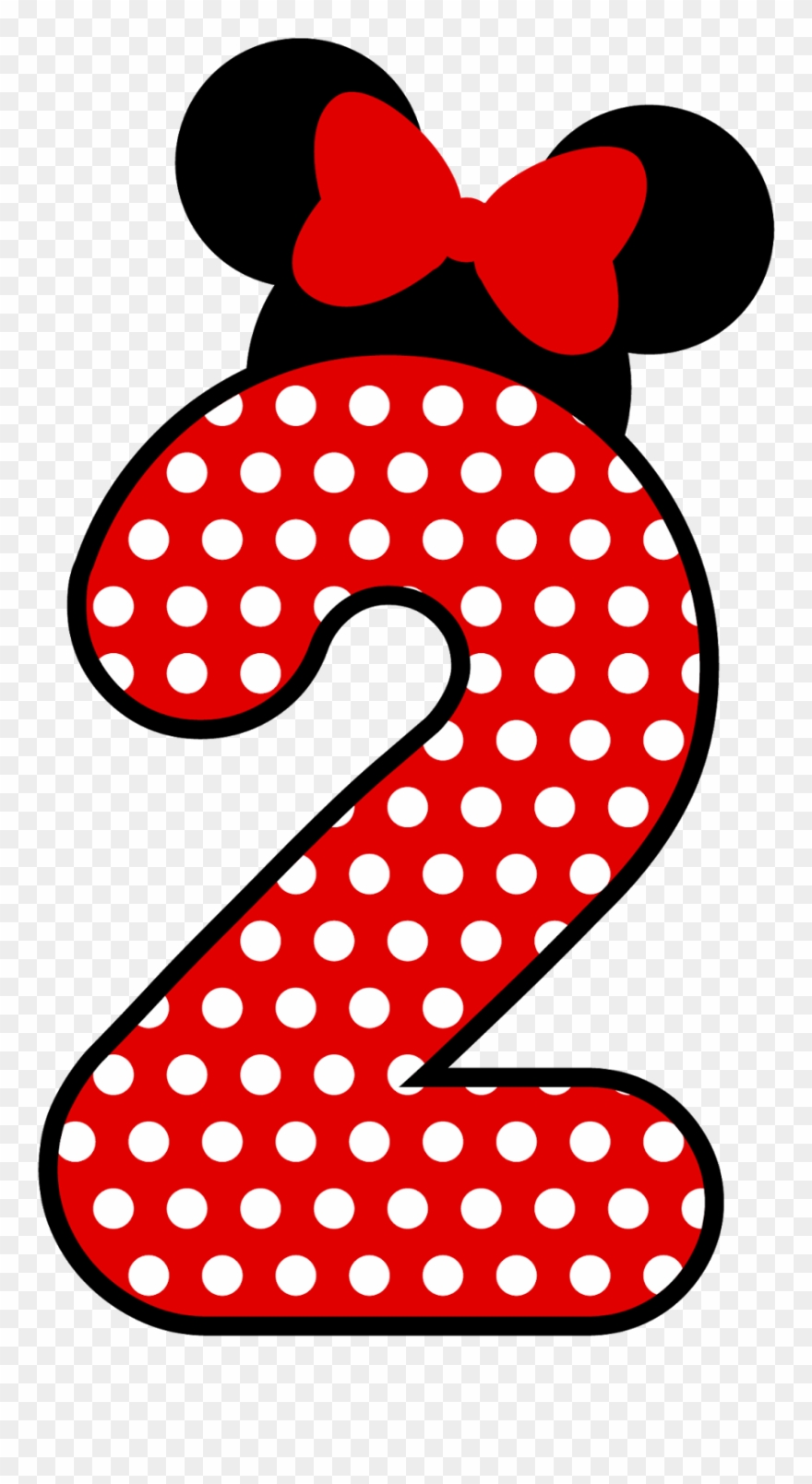 Minnie Mouse Party, Mouse Parties, Mickey Mouse, Birthday - Numero Minnie Clipart