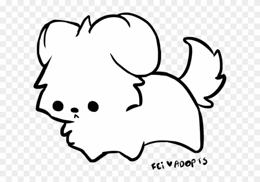 Free Loppy Eared Dog Lineart By Fei Adopts On Clipart - Dog - Png Download