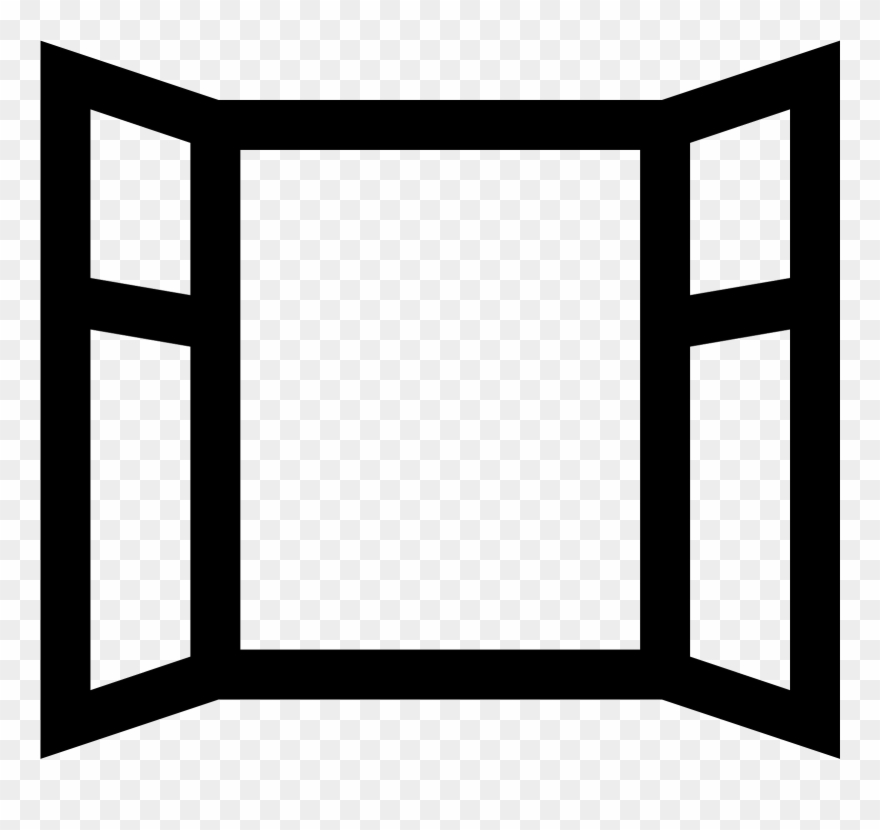 Open Window Icon - Open Window Clipart Black And White - Png Download