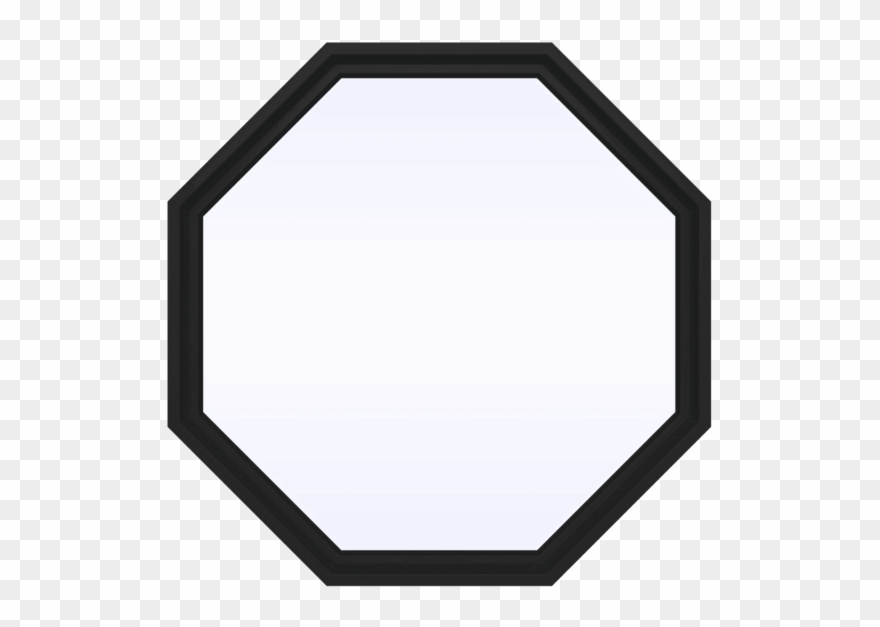 V-4500 Series Fixed Octagon Vinyl Window - Stencil Clipart