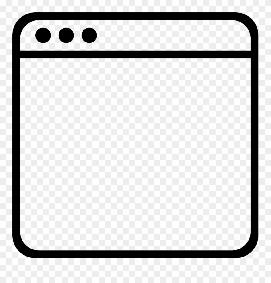 Window Square Empty Outlined Interface Symbol Comments - Square Icon Blank Png Clipart