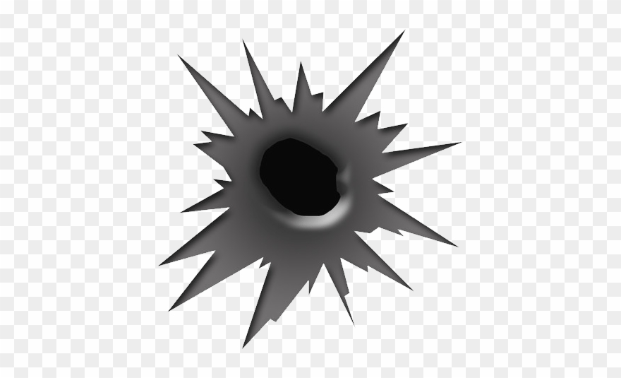 Bullet Hole On Body Png Clip Art Black And White Stock - Bullet Shot Png Transparent Png