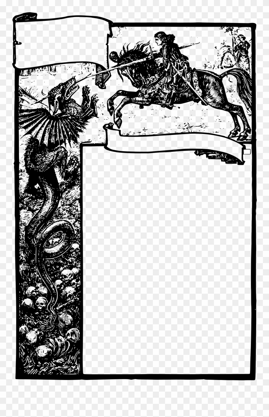 Kill Dragon Frame By J4p4n Victorian Frame, Family - Dragon Frames Clipart