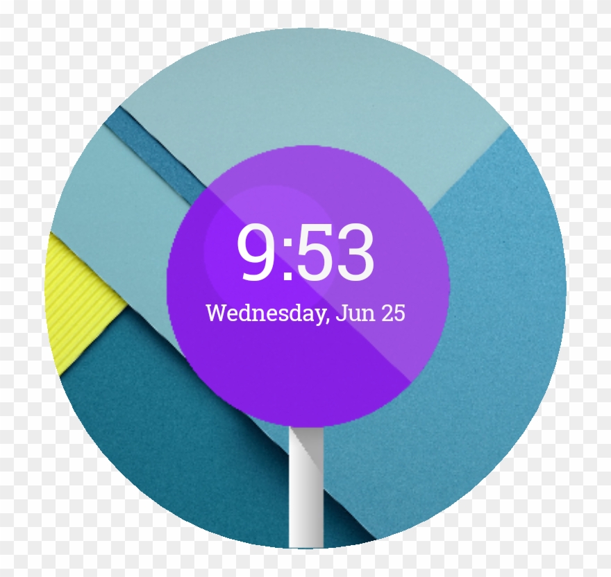 Lollipop Watch Face Preview Clipart