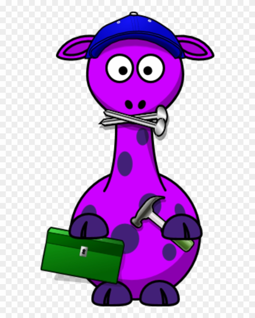 Giraffe Hammer Bag - Brown Donkey Round Ornament Clipart