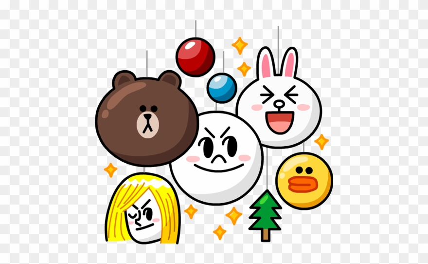 Line Camera, Line Friends, Funny Cute, Sticker, Sweet - 歡迎 貼圖 Clipart