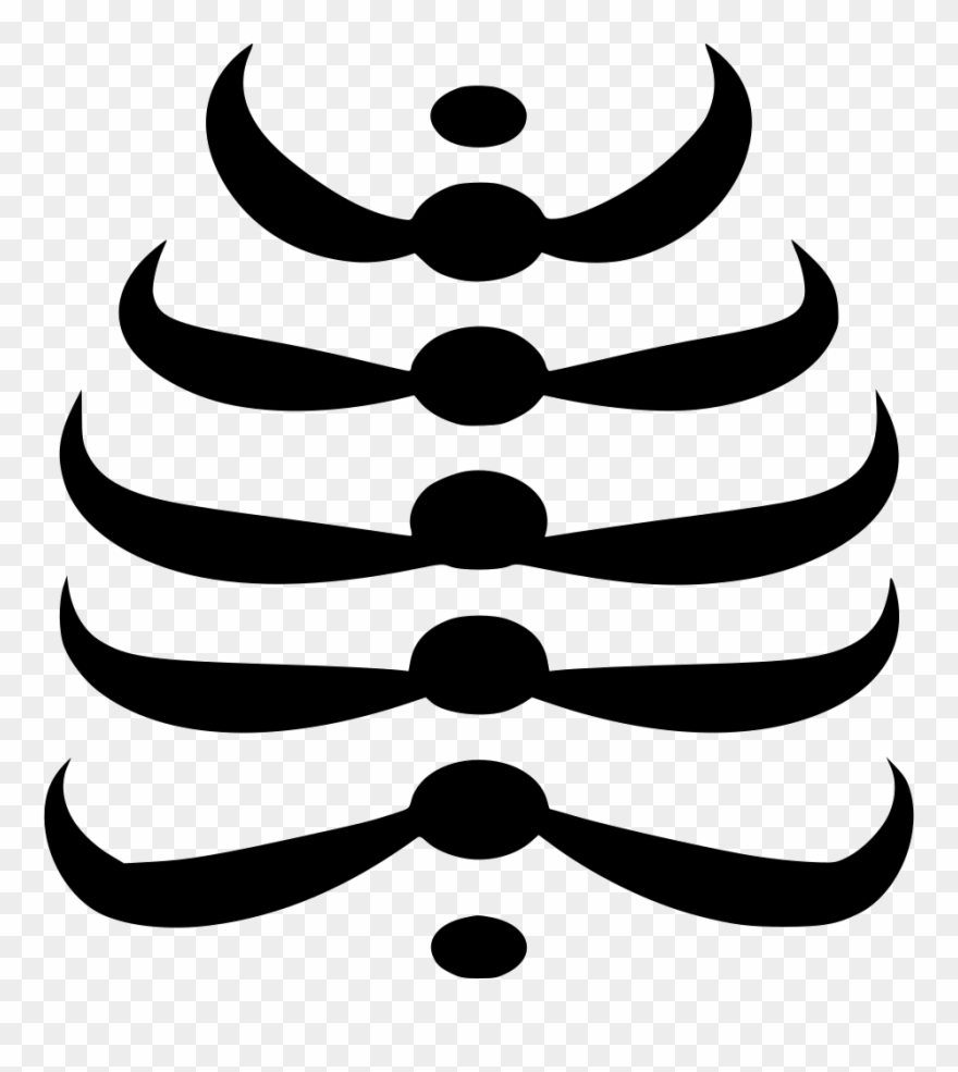 Computer Icons Death Clip Art Skeleton Transprent - Silhouette Of Rib Cage - Png Download