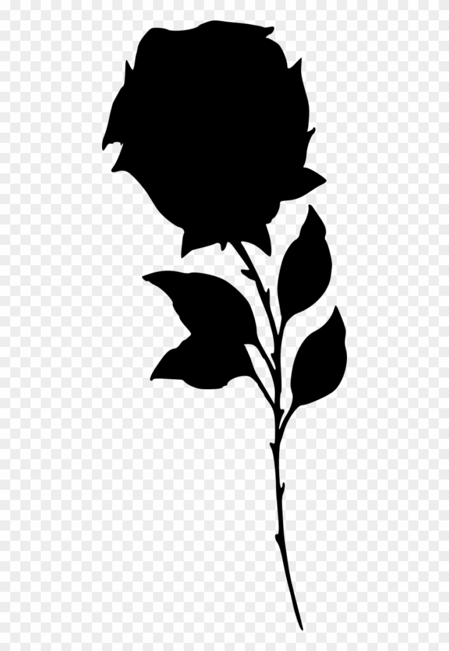 Png Black And White Download Rose Png Free Images - Portable Network Graphics Clipart