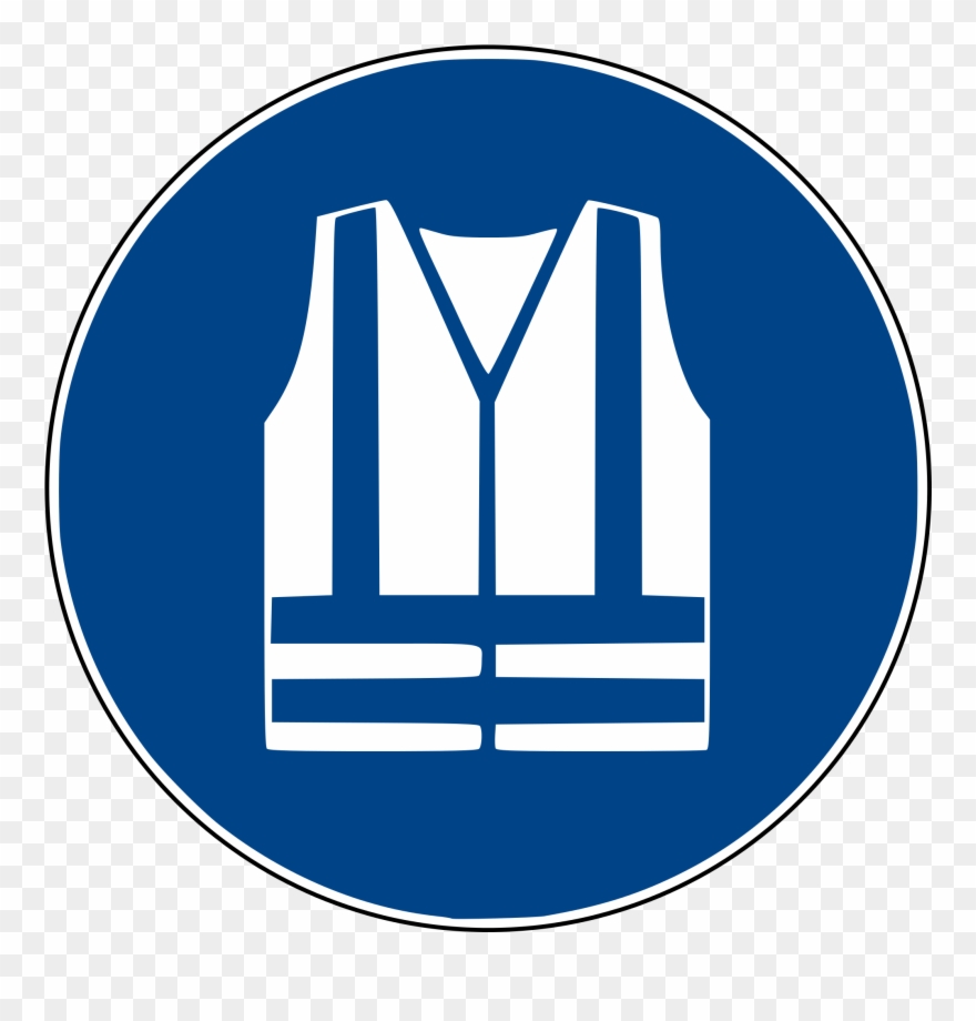 Open - High Visibility Jacket Must Be Worn Clipart