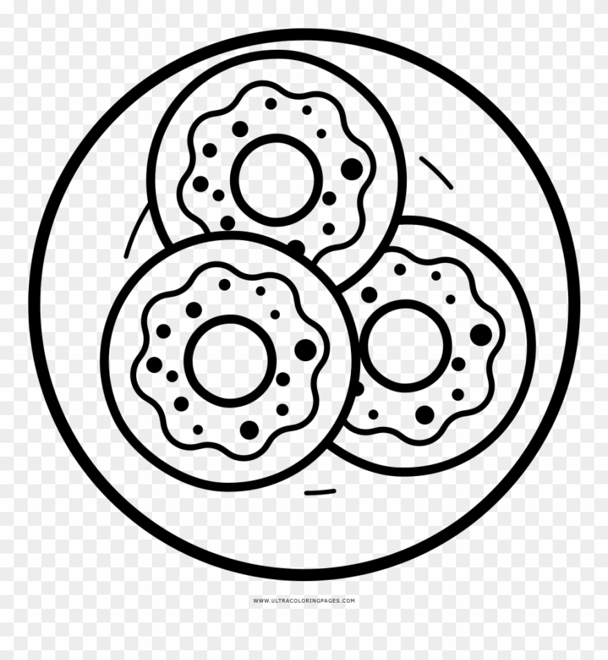 Donut Coloring Page - Ausmalbilder Donuts Clipart
