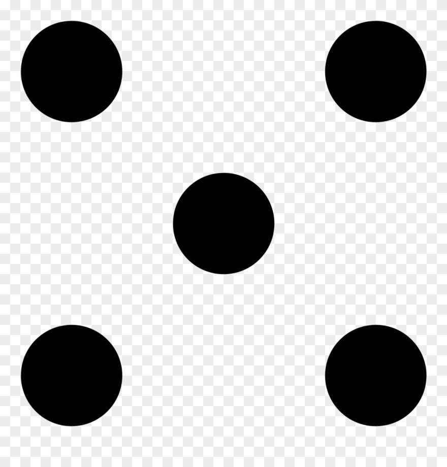 5 Dice Dots Clipart