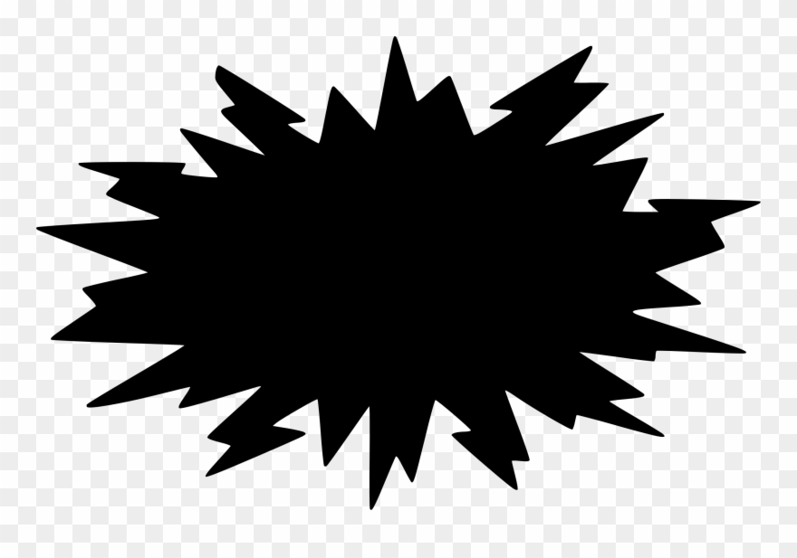 Big Image - Explosion Black Clip Art - Png Download