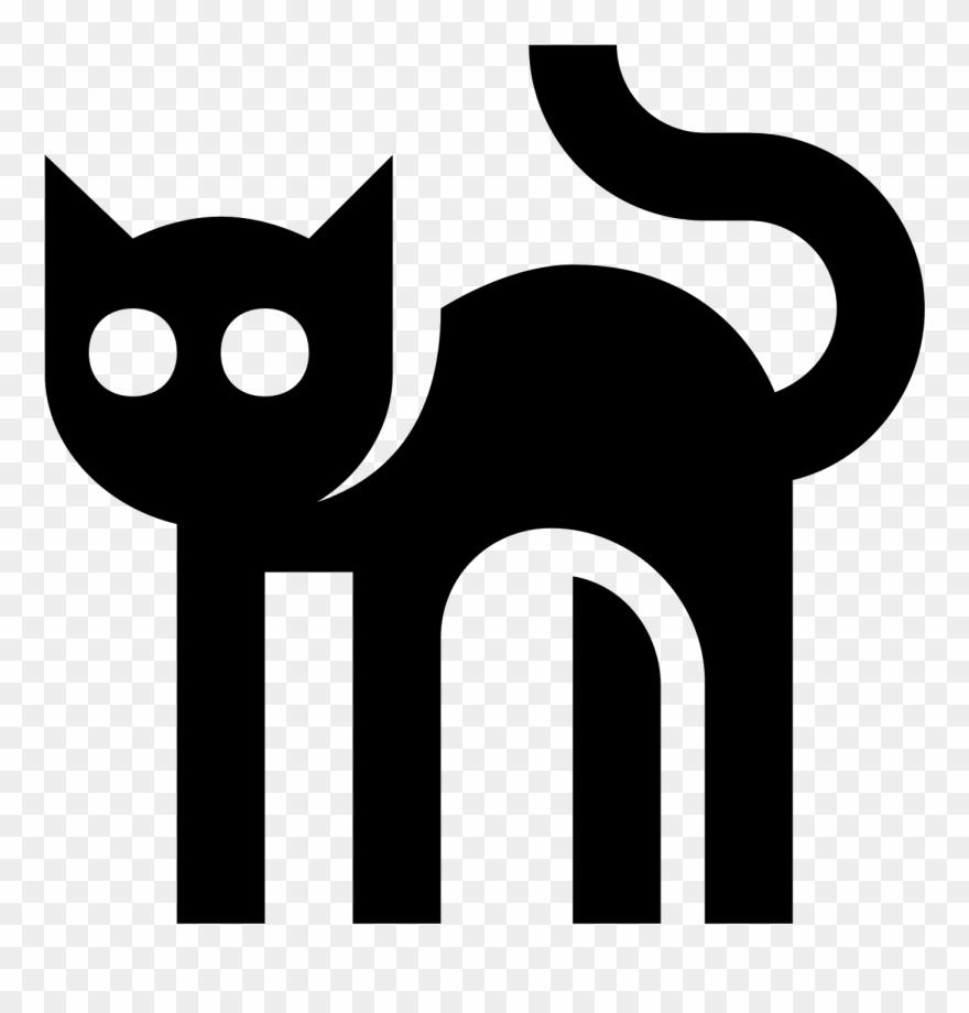 Black Cat Icon - Cat Symbol Png Clipart