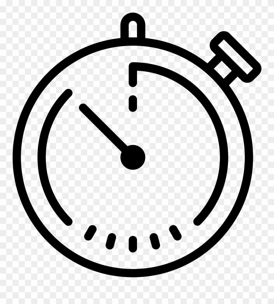 Stop Watch Line Icon Clipart
