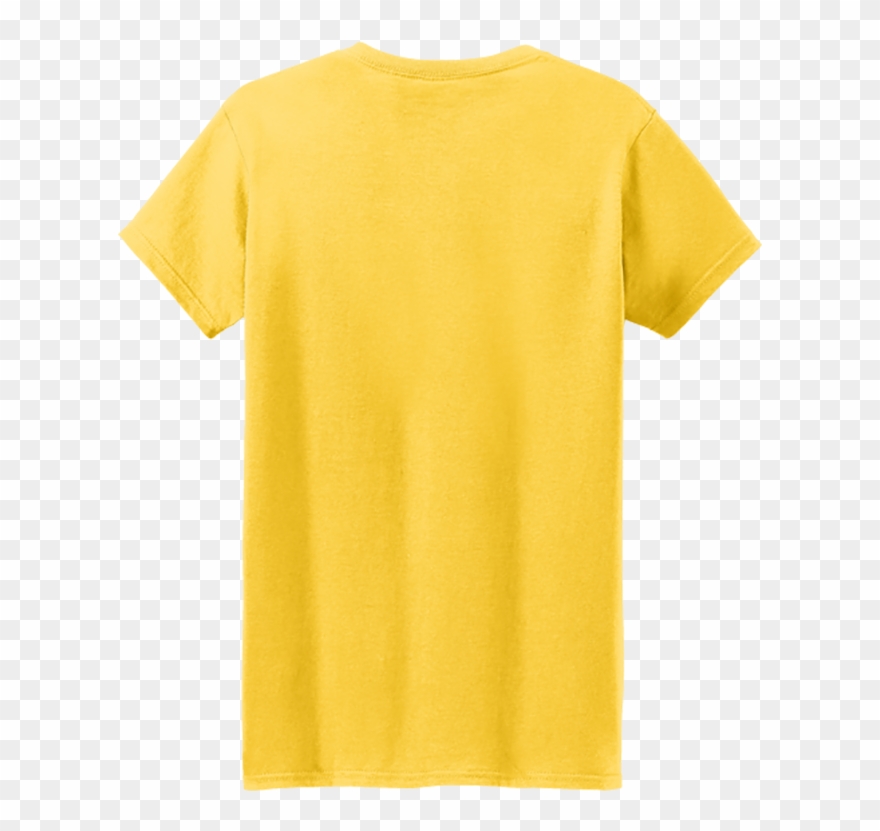Yellow Gildan Shirt Back Clipart