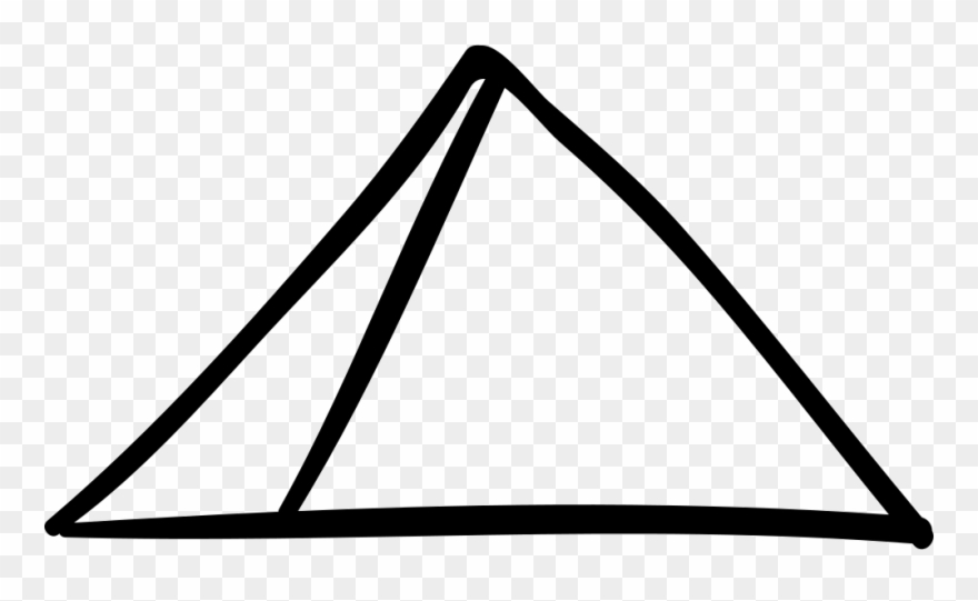 Transparent Pyramid Hand Drawn - Icon Clipart