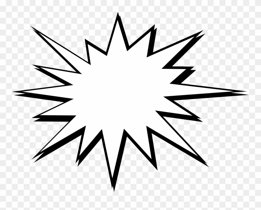 Transparent Explosions Black And White - Blanco Globos De Historietas Clipart