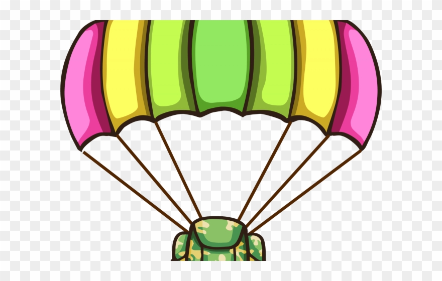Parachute Clipart Green - Png Download