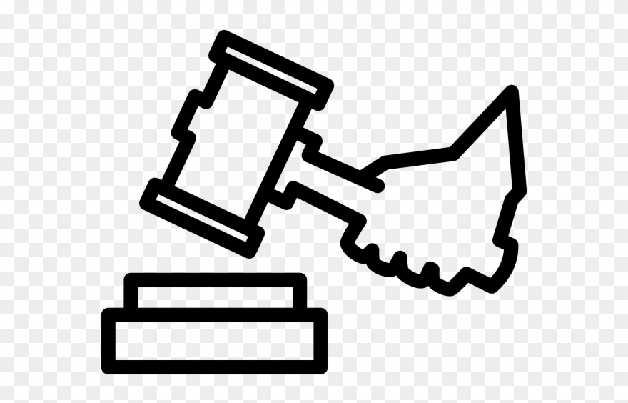 Gavel Rubber Stamp - Court Clipart